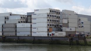 Shipping container stacks - Port of Rotterdam - 2014