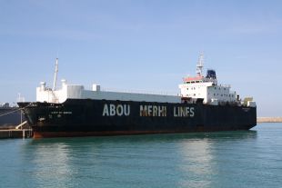 Shipowner: Abou Merhi Lines, Beirouth Operator: Abou Merhi Lines IMO : 7925273 MMSI : 371966000 Call sign : H8BG Type: Car carriers Builder: Sociedad Metallurgia Duro Felguera, Gijon, Spain Yard number:0159 Launch date:June 4, 1981 Date of completion:January 1982 Gross tonnage : 6461 t DWT : 2053 t Net tonnage : 1938 t Length overall: 109.51 m Breadth: 16.50 m Draught: 3.97 m Main engine: 1 Bazan/MAN Cartagena 6cyl diesel engine Speed:14,6 knots Cars: 750 Former names: Carbosco (until 1987), Lux Rover (until 1989), Olivia (until 2009), Mirvat 1 (until 2011)